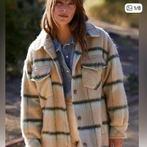 Free People Vienna Brushed Wool Jacket, EUC, size Medium, Oversized